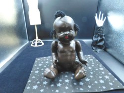 black baby blue check nude